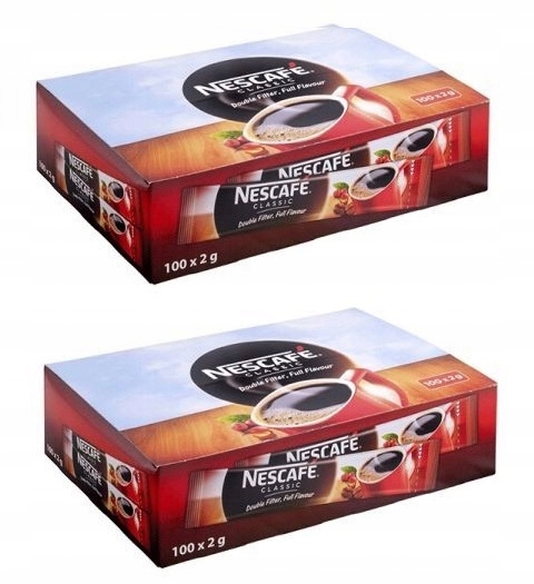 Растворимый кофе NESCAFE CLASSIC 100 пакетиков x2 EAN 5998710984527