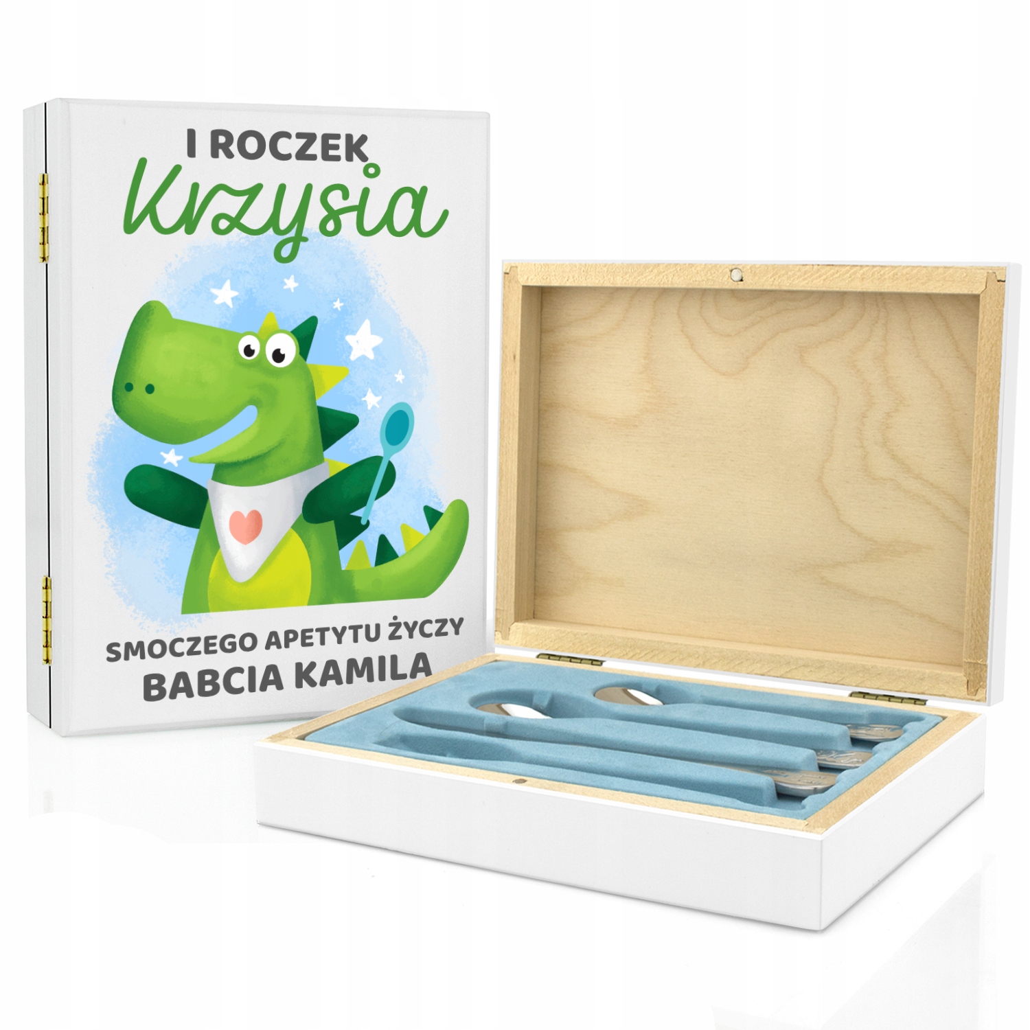 

Sztućce dla dziecka Grawer roczek chrzest Nadruk
