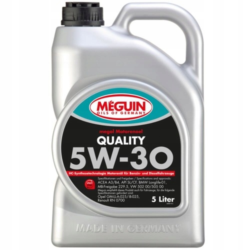 

Meguin Megol Quality 5W30 5L Bmw LL01 Vw Mb Opel