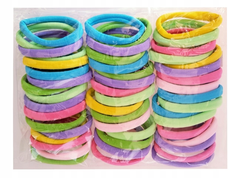 GUMKA GUMKI DO WŁOSÓW PASTELOWE KOLOR FROTKA 50szt Marka Inna marka