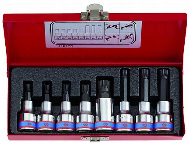 ZESTAW NASADKI SPLINE 1 2 M5 M16 KING TONY 4128PR