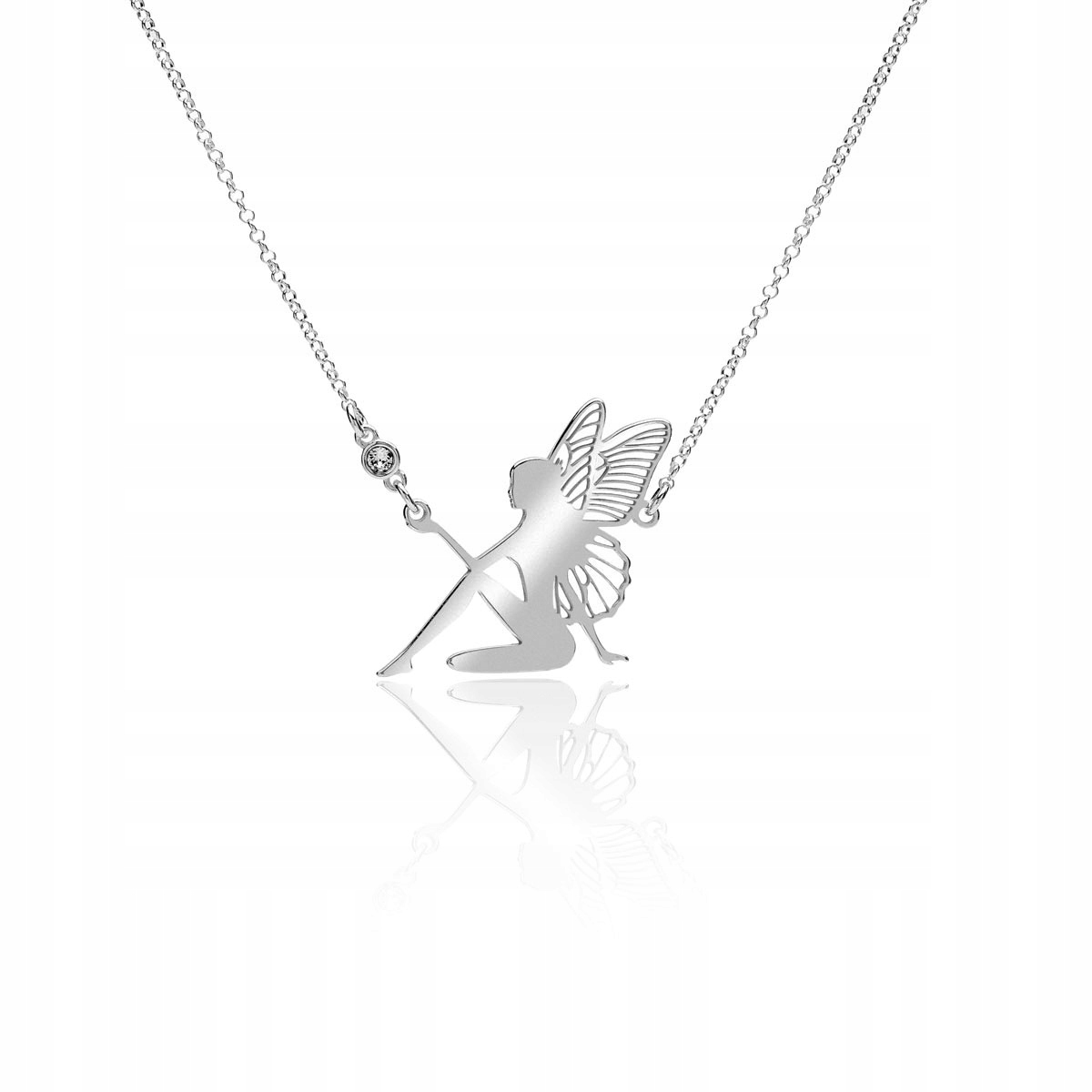 

Naszyjnik z zawieszką elf srebrny rodowany