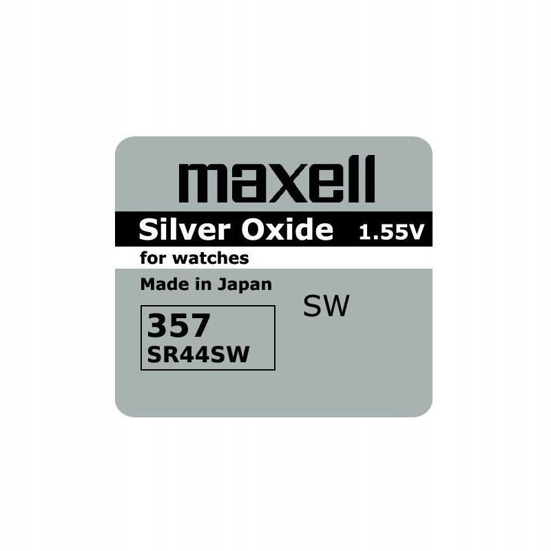 

Bateria srebrowa Maxell 357 303 Sr 44 Sw G13 SR44
