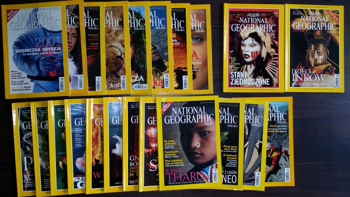 NATIONAL GEOGRAPHIC 2000-13szt,1999-1szt,2001-8szt