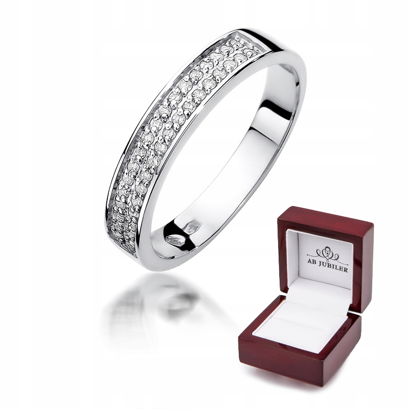 

Pierścionek Białe Złoto 585 Brylant 0,18ct Grawer
