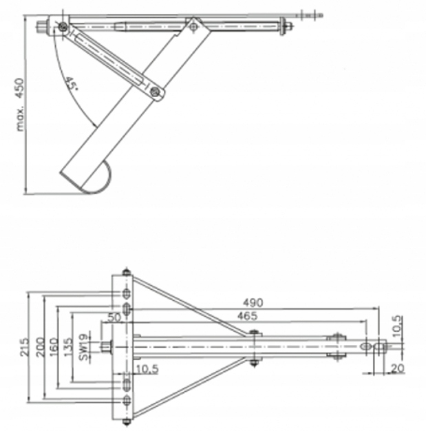 1860696 - ОПОРА ДЛЯ НОГ WINTERHOFF 450 КГ