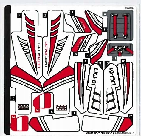 4You LEGO - Technic 42057 NAKLEJKA HELIKOPTER