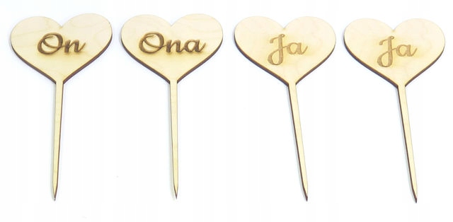 

Tabliczki On Ona Ja 4 szt Zabawa Gra Weselna SK80a