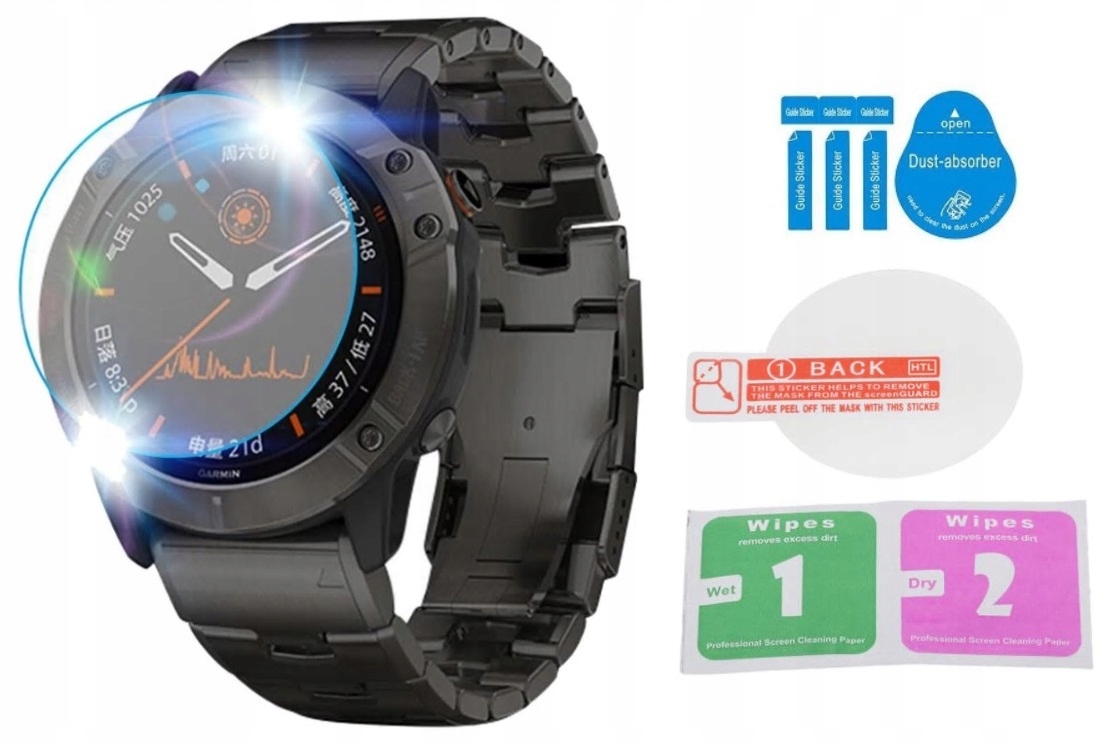 4x Szkło Hartowane 9H / Garmin FENIX 6X / 6X PRO