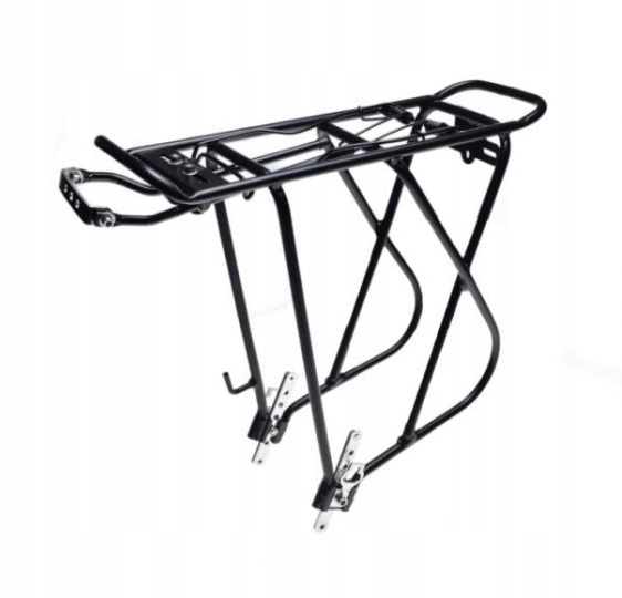 BAGAŻNIK TYŁ ALUMINIOWY DO SAKW ROWEROWY CZARNY