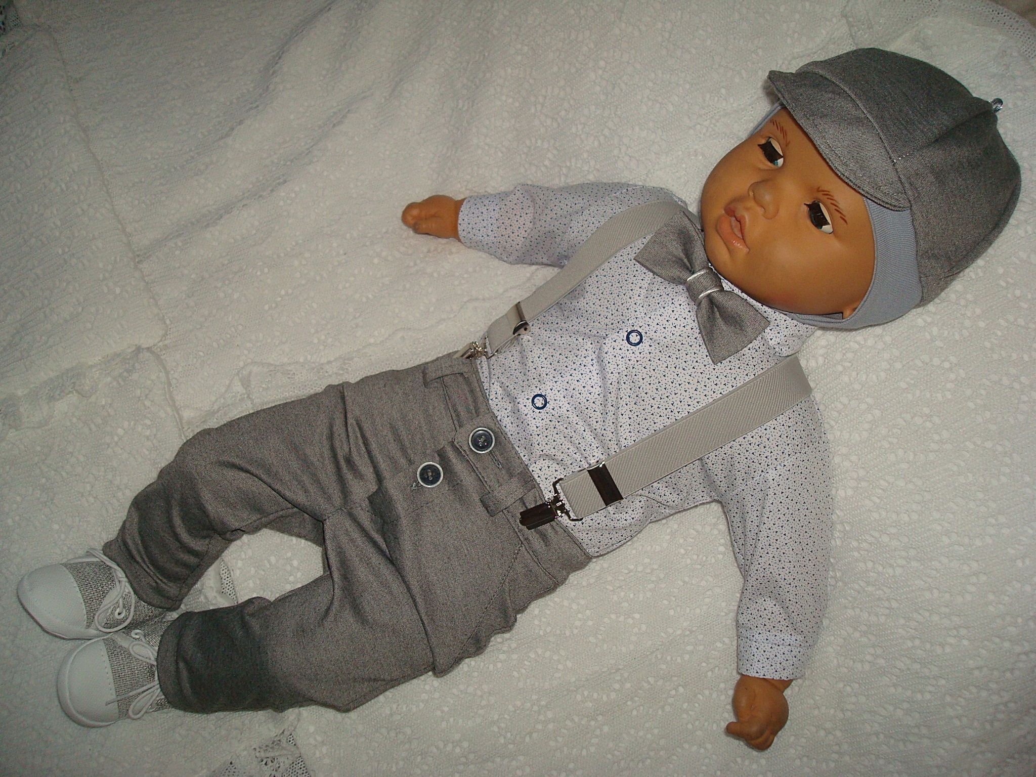 6 CZ.SWETEREK KOMPLET UBRANKO/CHRZTU/CHRZEST 80 Płeć Chłopcy