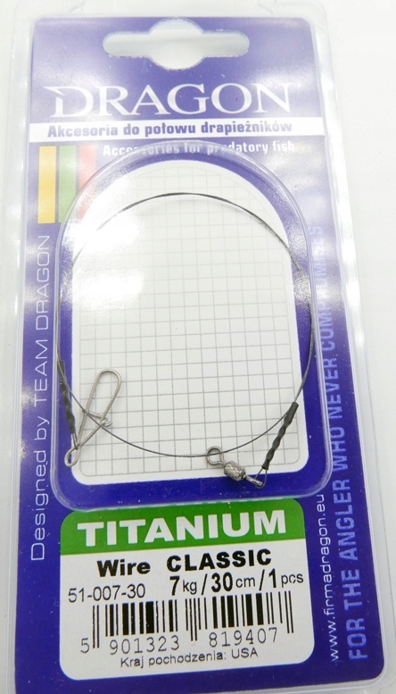 *dragon Classic Titanium Wire 5kg/30cm 51-005-30