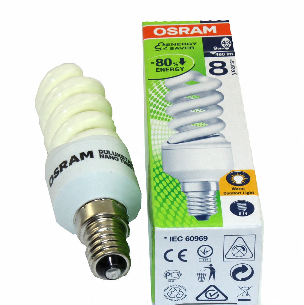 

Osram Świetlówka Nano Twist 9W=43W E14 2500K