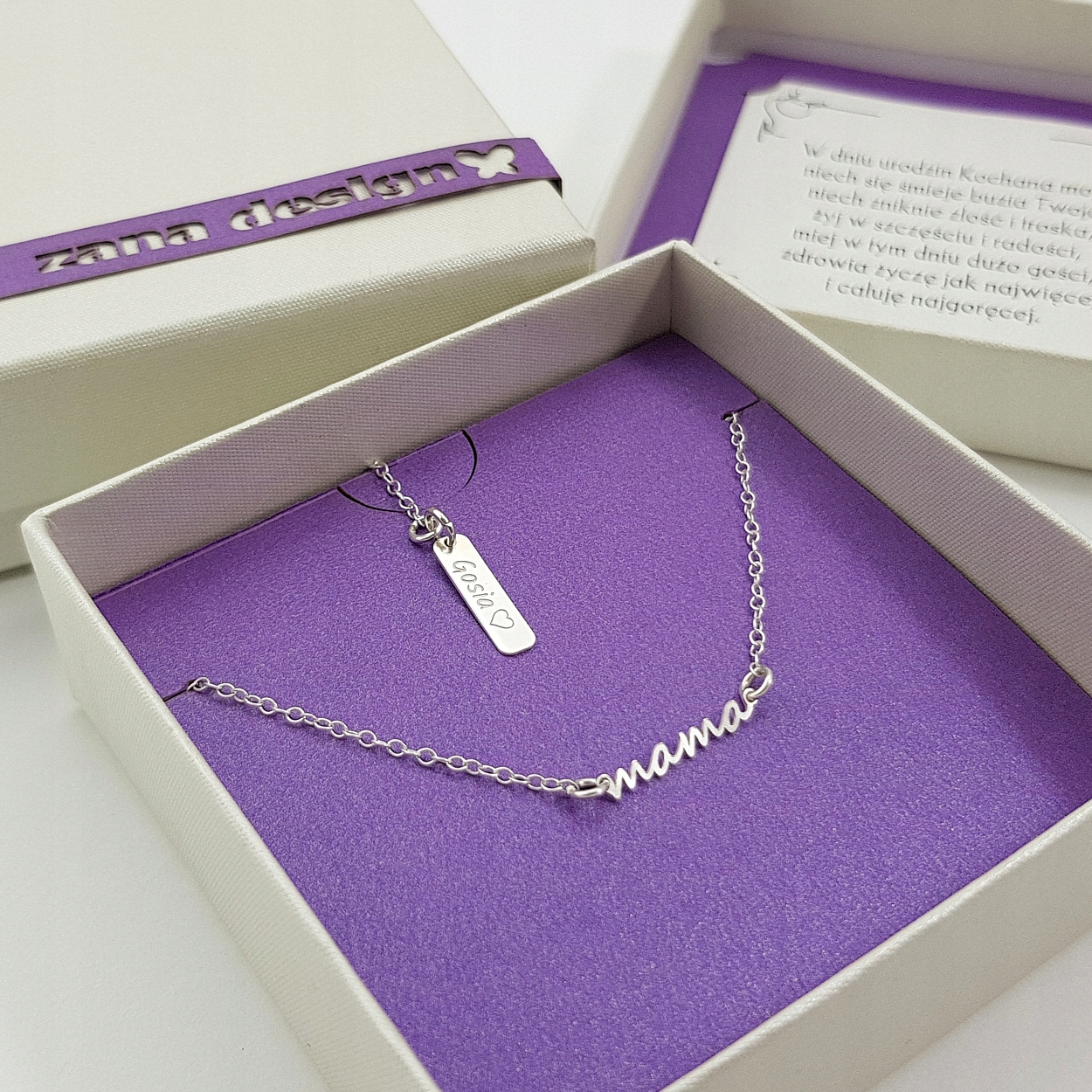 

dla Mamy Mam naszyjnik celebrytka Grawer