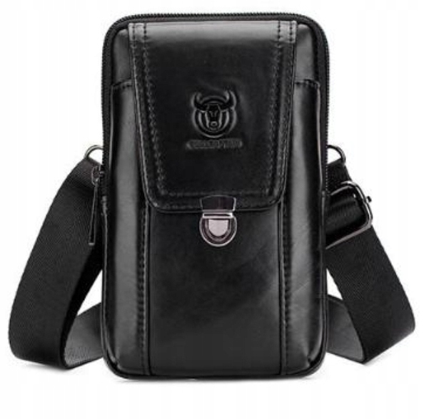 Saszetka biodrówka torba nerka na pasek skóra