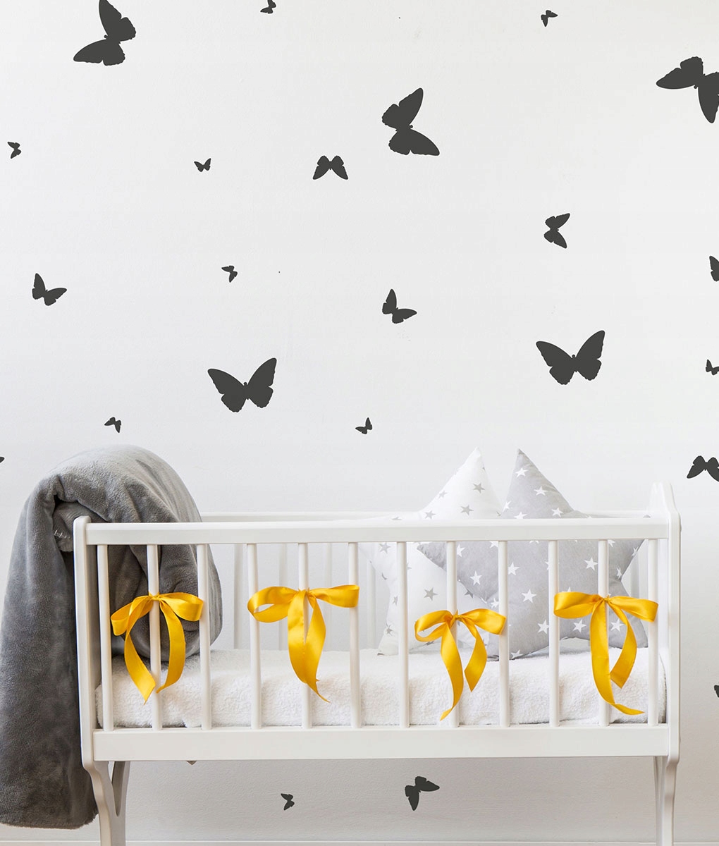 Naklejki na ścianę MOTYLKI - 56szt - miętowy Marka Stencils