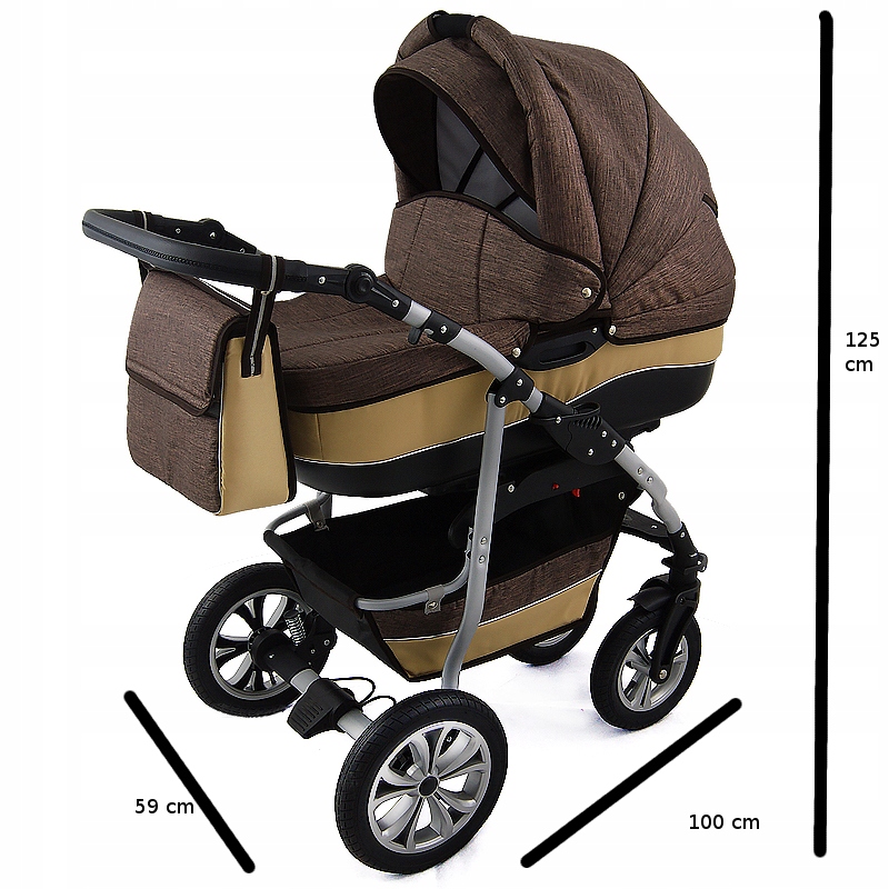 KRASNAL CityGO WÓZEK DZIECIĘCY 3w1 WIELOFUNKCYJNY Stelaż Aluminiowy Metalowy