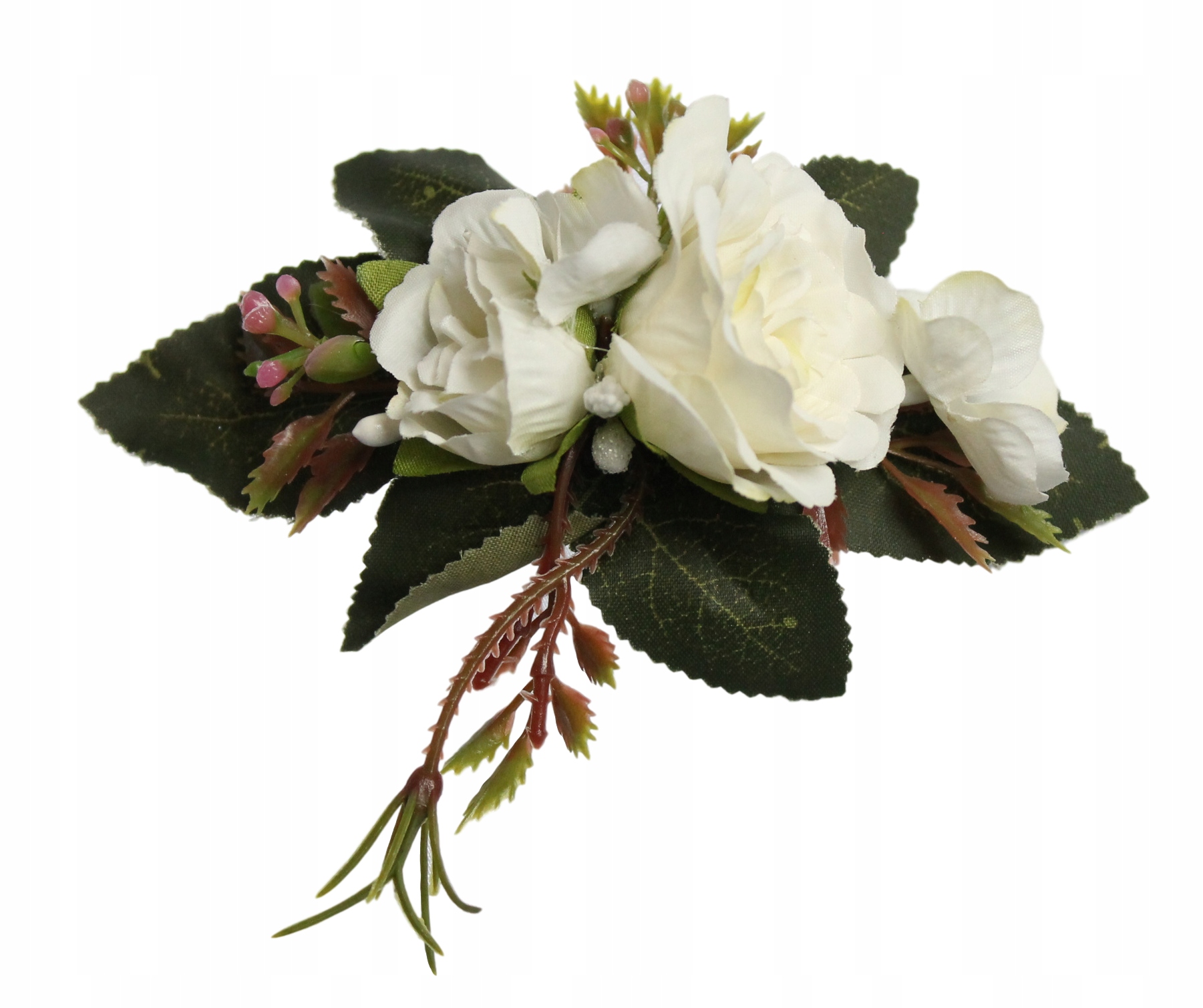 

Przypinka do butonierki róża zgaszona Biel Krem