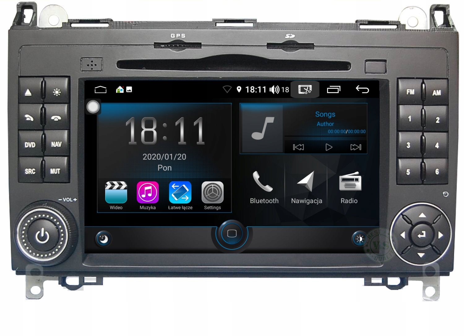 H856A6 - V & S IPS Sharp навигация Mercedes Sprinter RU