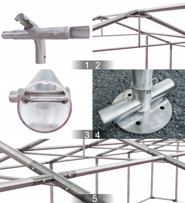 5x8m 2-2,91m Namiot handlowy catering całoroczny Długość 8 m