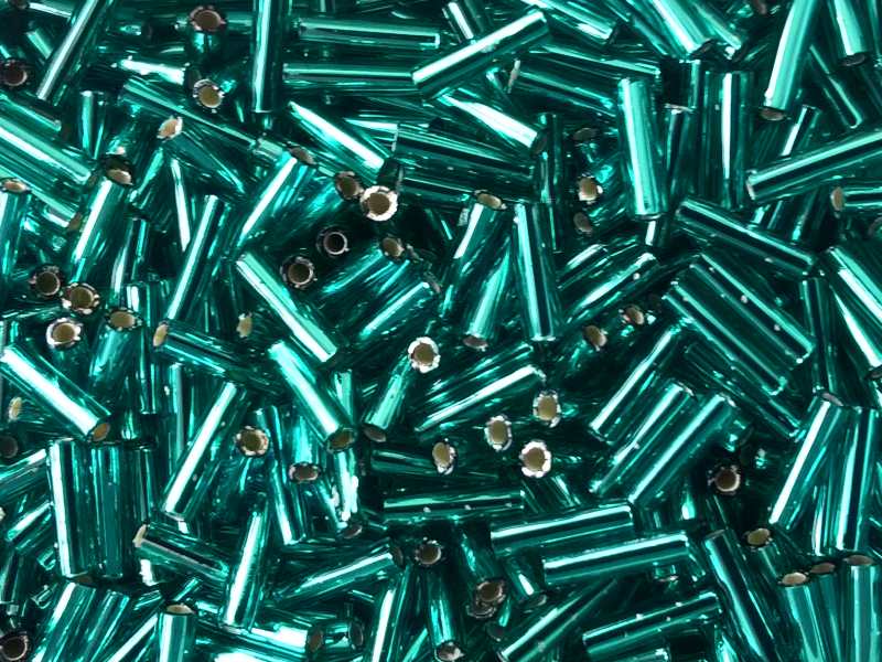 Miyuki Bugle #2-2425 Silver-Lined Teal 6x1,7 mm