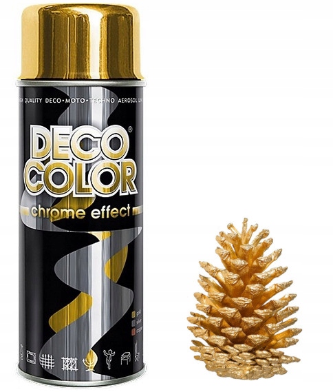 

Lakier Spray Farba W Sprayu 400ml Deco Color Złoty
