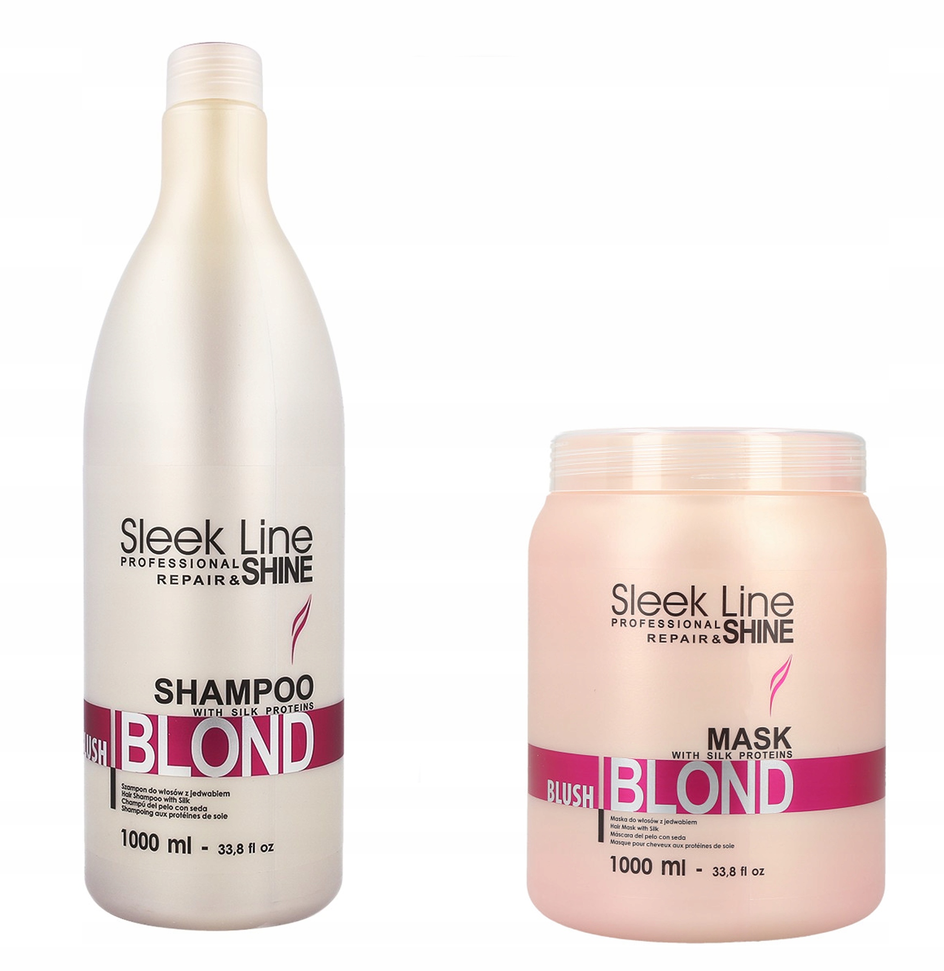 

Stapiz Sleek Line Blush Zestaw XXL Szampon Maska