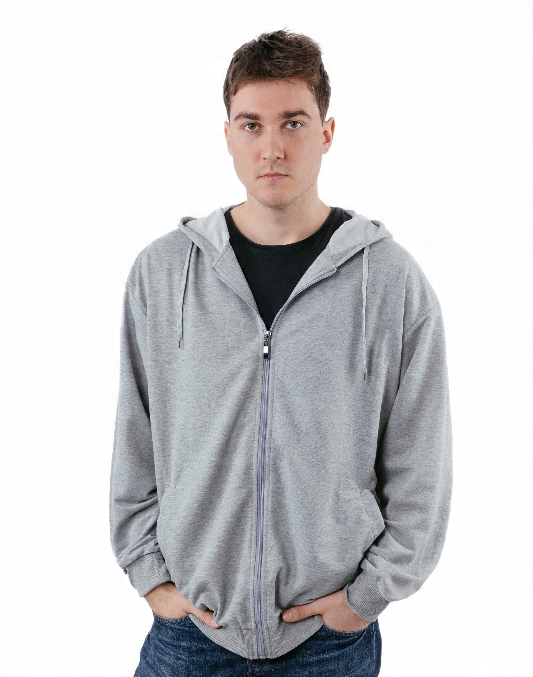

Duża Bluza Męska Rozsuwana z Kapturem 2325-04 5XL