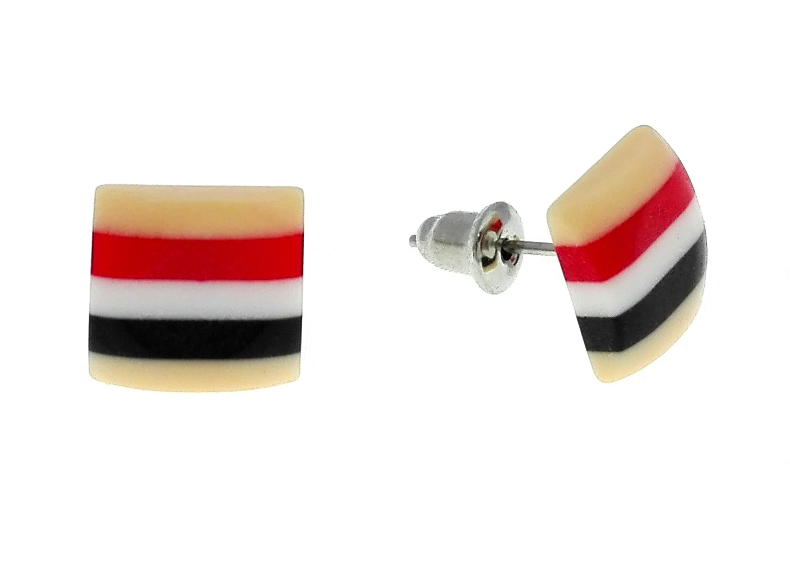 

Kolczyki kwadraty w paseczki geometryczne