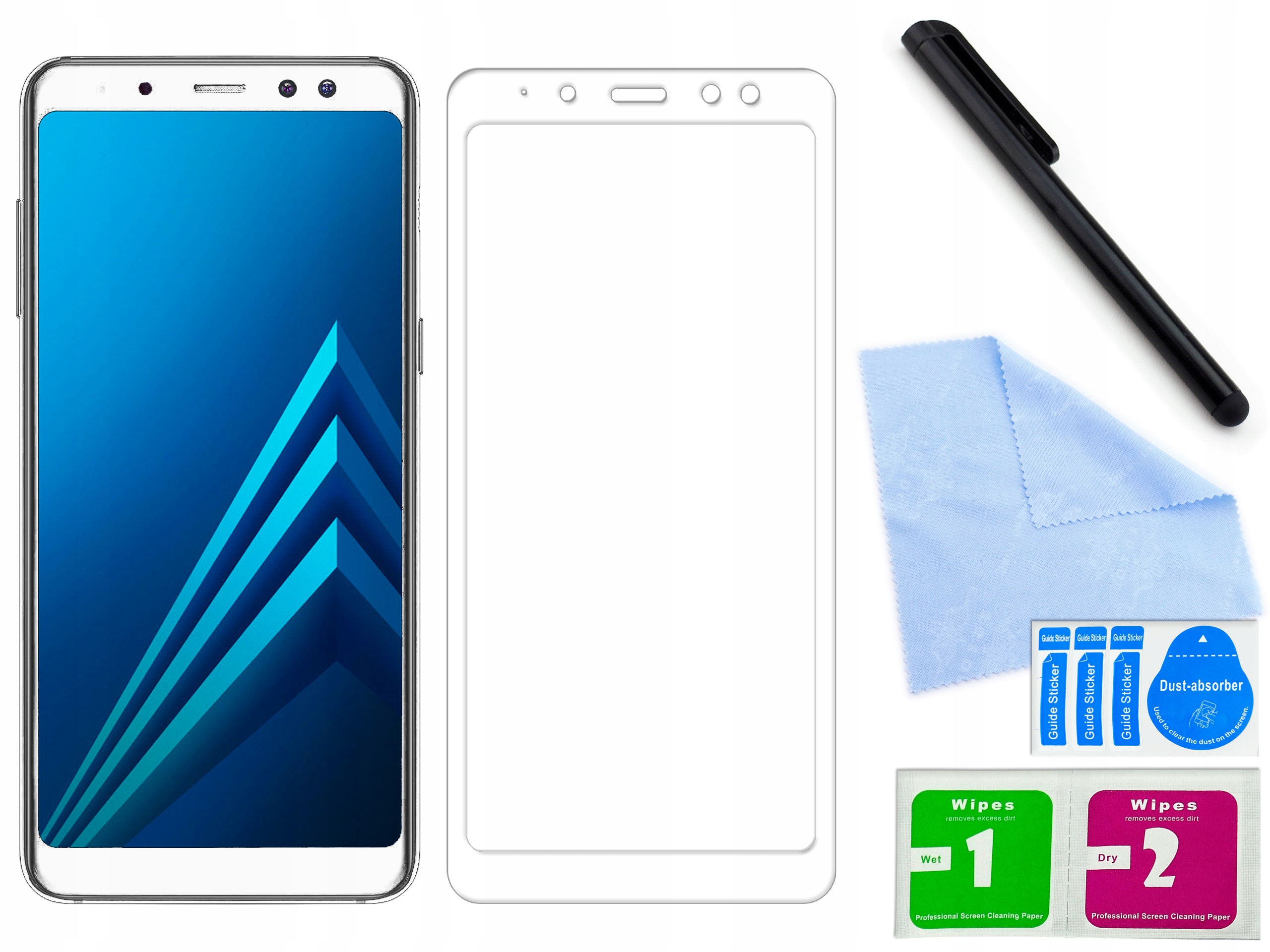 

Szkło 3D do Samsung Galaxy A8+ (Plus) 2018 Białe