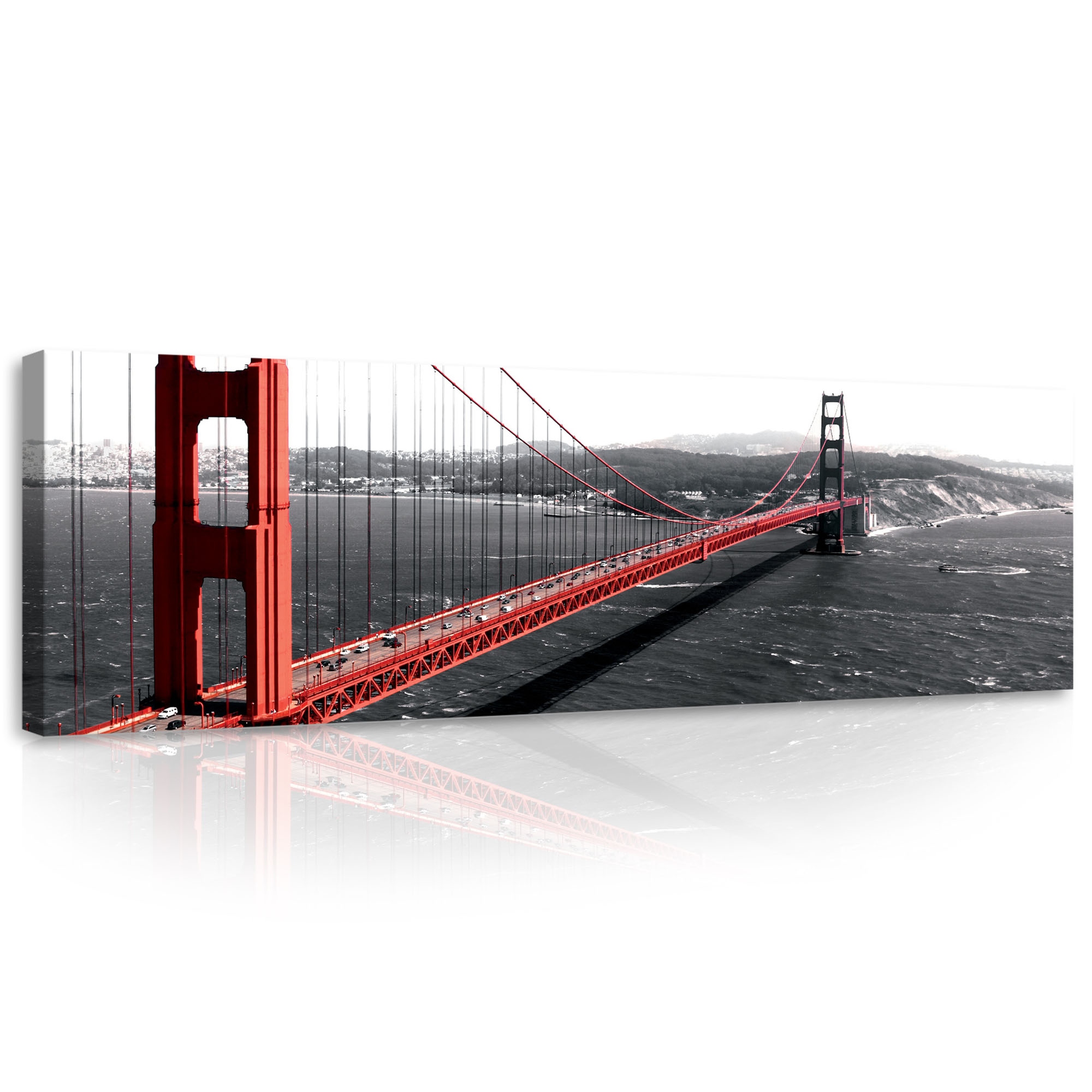 

Obraz do salonu Czerwony Most Nowoczesny XL 145x45