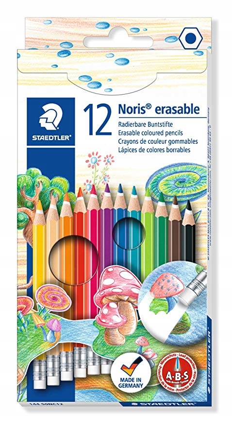 

Kredki wymazywalne Staedtler z gumką 12 zmazywalne
