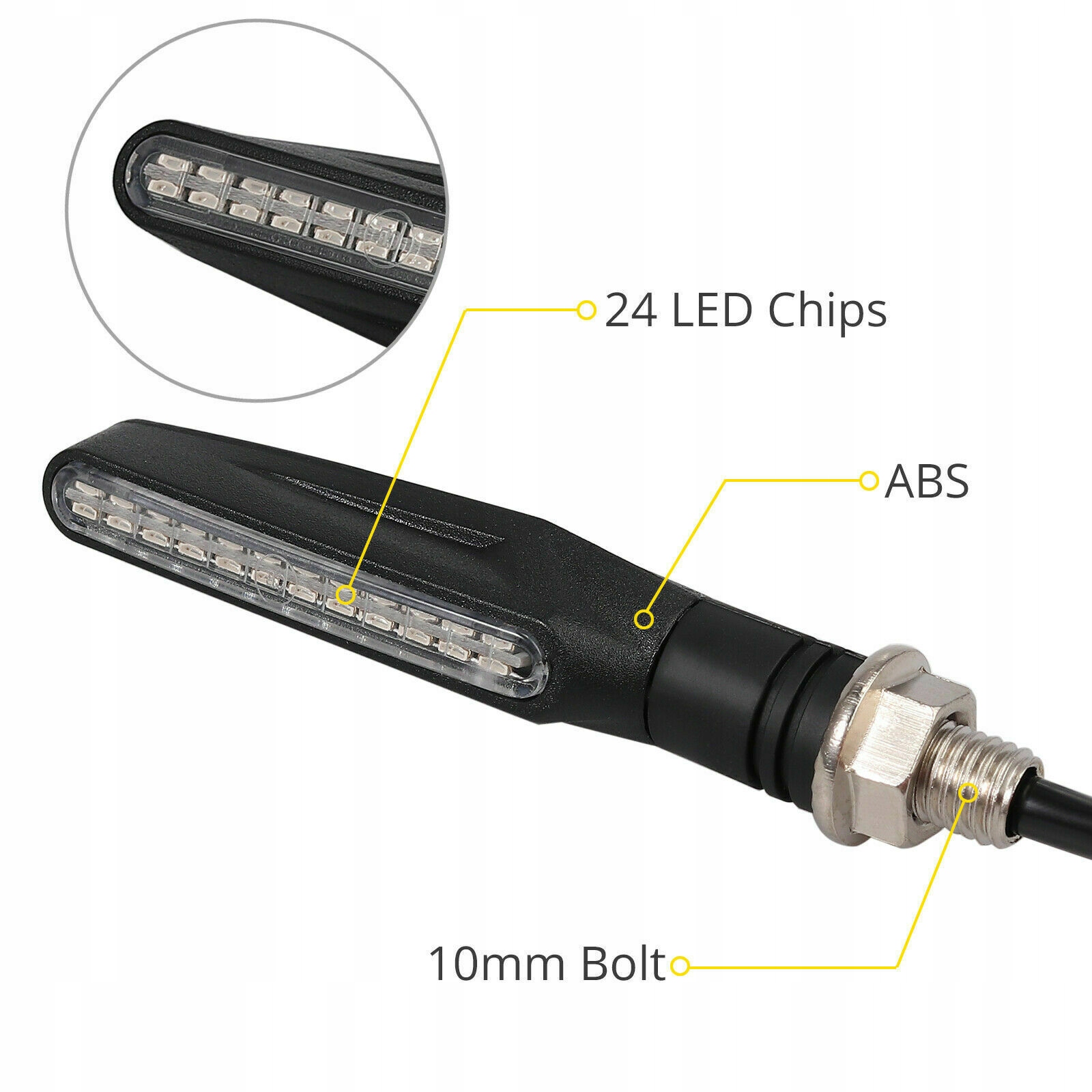 DYNAMICZNE KIERUNKOWSKAZY ŚWIATŁA DRL + STOP Numer katalogowy części DYNDRL1