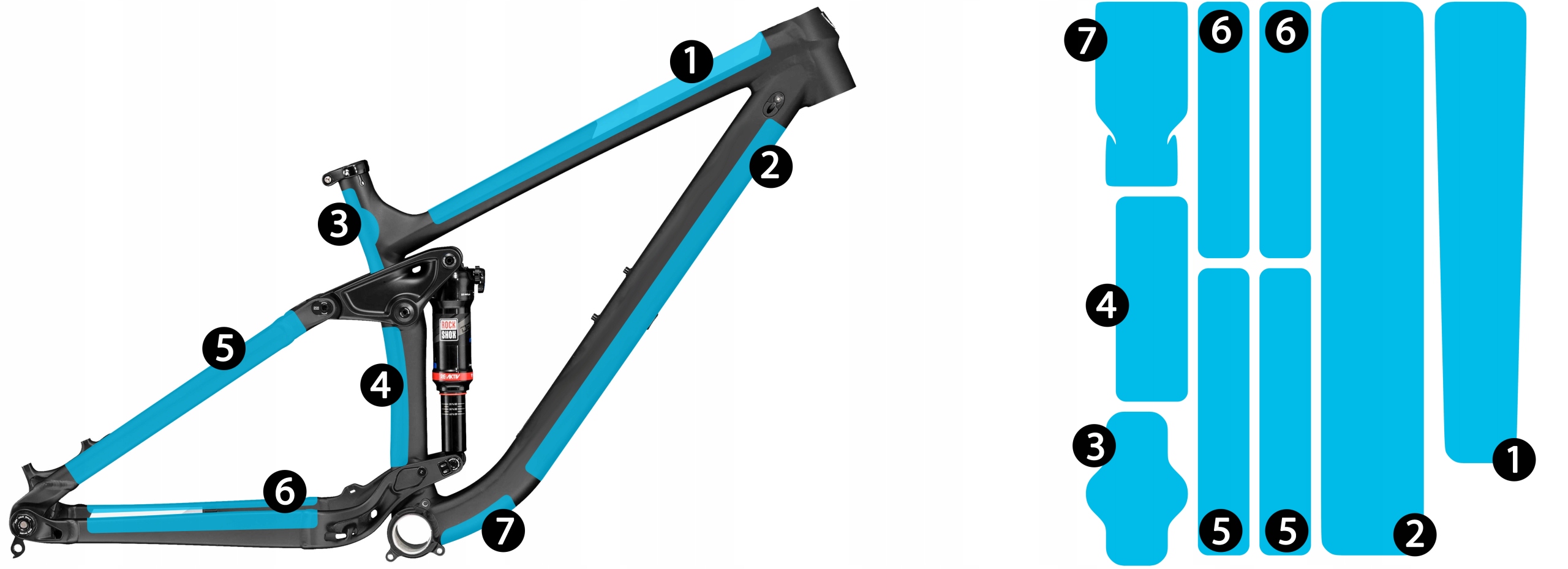 FOLIE OCHRONNE NA ROWER ENDURO 9 elementów + taśma EAN (GTIN) 5904024818250