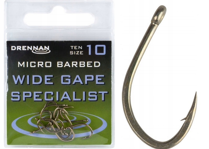 

Haczyki Drennan Wide Gape Specjalist nr 10 Mocne