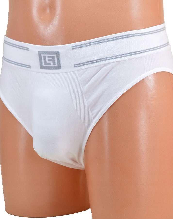 

Majtki męskie białe Elastyczne włoskie z Ag S/m