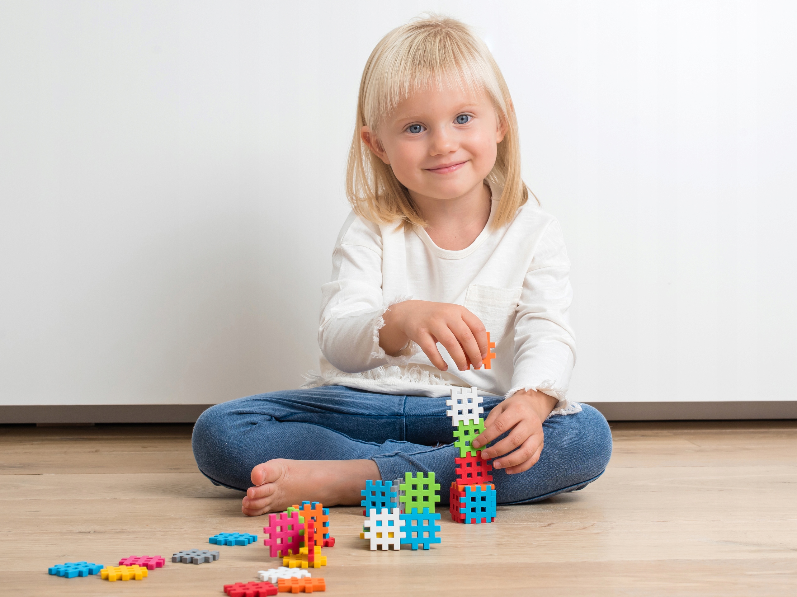 ORYGINALNE wafle KLOCKI mini WAFFLE 140 pudełko 2+ Materiał plastik