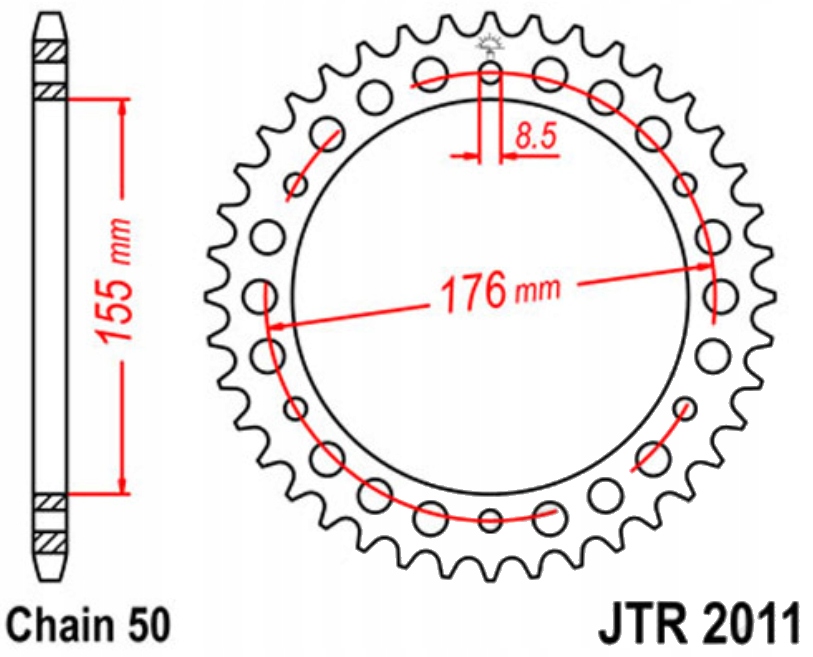 Zadní ozubení Jtr 42-46 zubů Triumph Daytona 955 a Nové