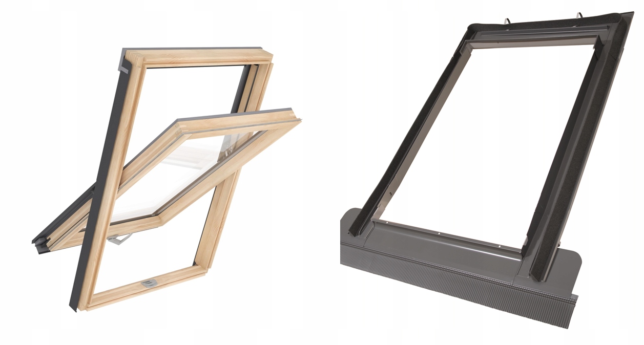 Okno dachowe RoofLITE 55x78 kołnierz Ug=1,0