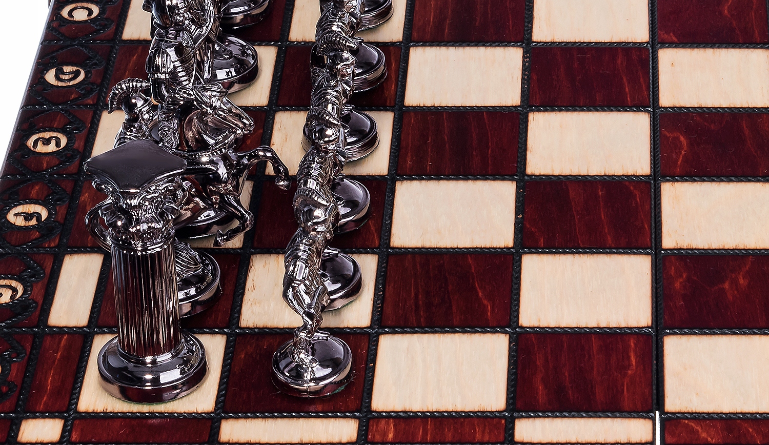 SZACHY RZYMSKIE DREWNIANE ZŁOTO-CZARNE DUŻE 42cm Wiek gracza 3-4 lata 5-7 lat 8-11 lat 12-14 lat 15-18 lat 18+