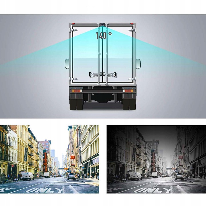 KAMERA COFANIA BUS TIR DIODY 18 IR MONITOR 7 10m Brand Kopier