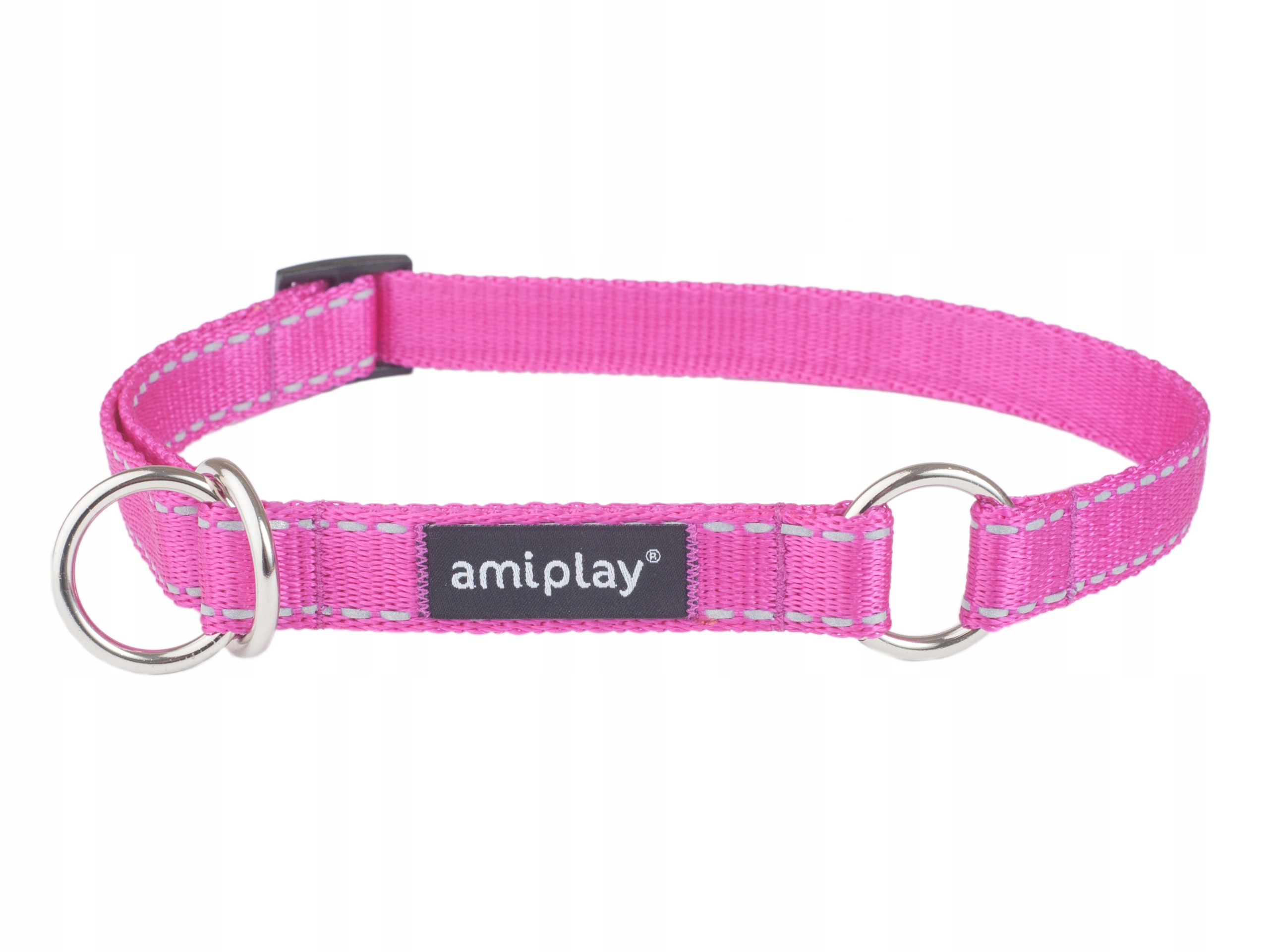 

amiplay Obroża półzaciskowa Reflective L Różowa