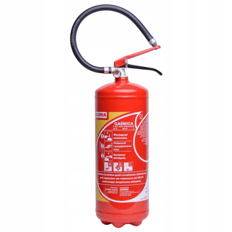 

Gaśnica proszkowa Polska 6 kg Gp 6x Nowa Gaśnice