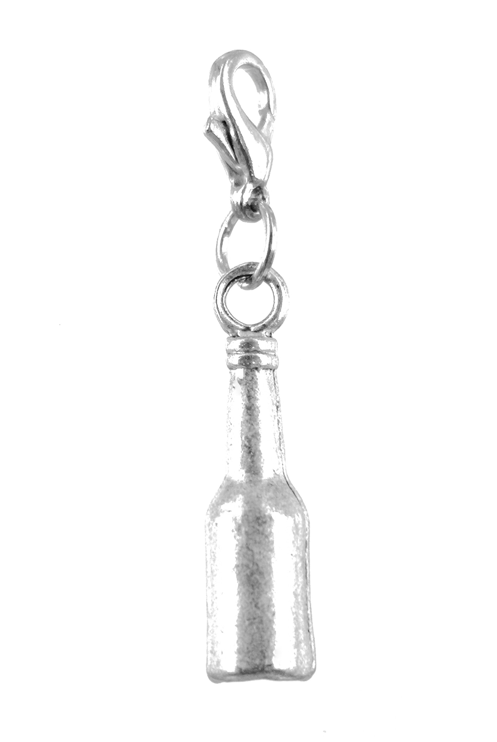 

Zawieszka charms do bransoletek butelka srebrna