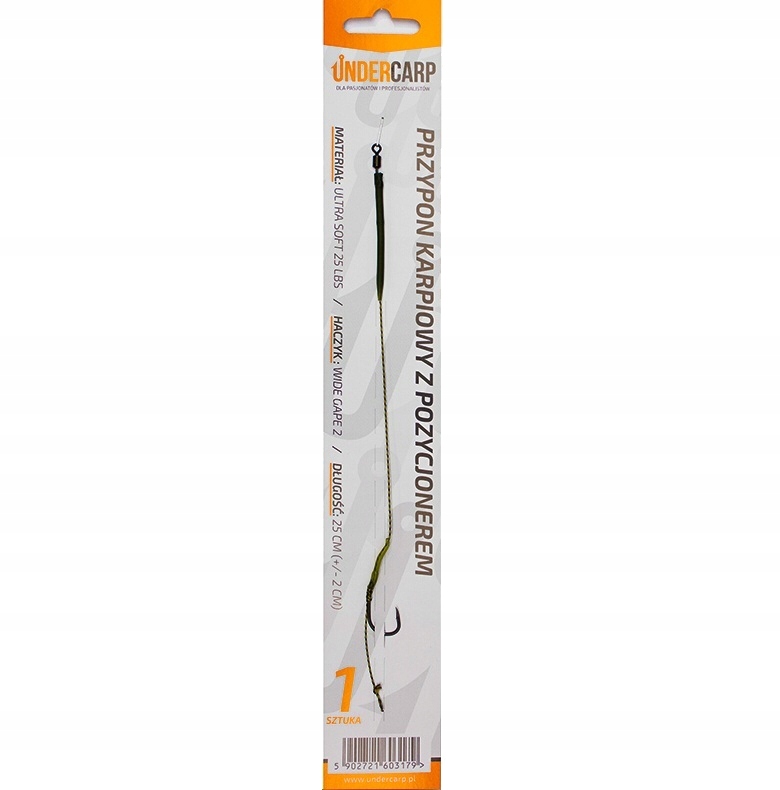 UnderCarp Przypon karpiowy z pozycjonerem rozmiar haczyka 6