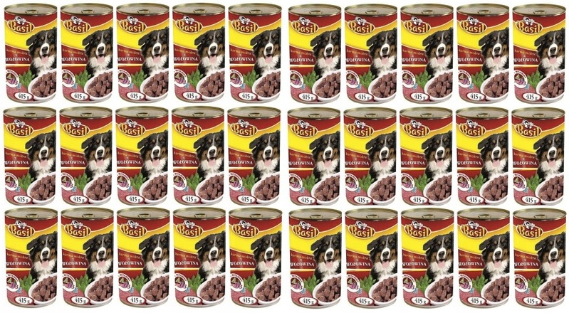 Levně Krmivo Basil 415 g s hovězím masem pro psa 30ks konzerva