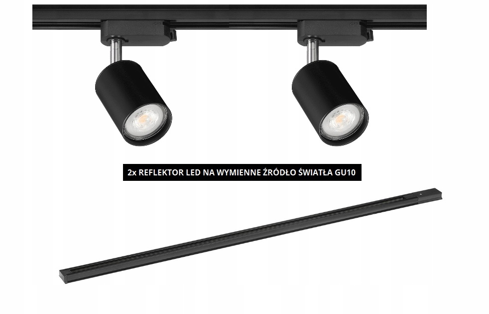 SZYNOPRZEWÓD 1M ZESTAW 2 LAMP NA WYMIENNE ŹRÓDŁO