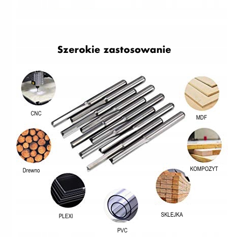 Frez Prosty węglik 2p 3,175 22mm VHM do DREWNA Sty Kod producenta 317522