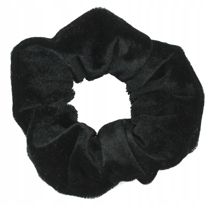 

Gumka Do Włosów Duża Aksamitka Scrunchies Czarna