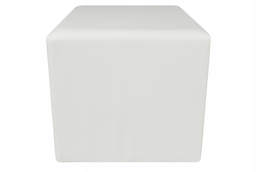 Pufa kostka skaj skrzynia EKO SKÓRA 40x40 BIAŁY